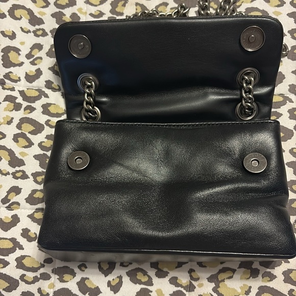 Kurt Geiger Black Leather Bag with Chain Strap and Dust Bag - Picture 7 of 10